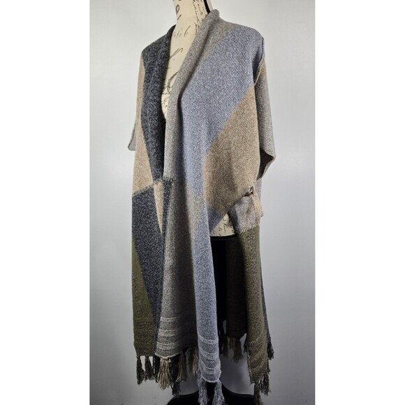 Kye Mi Women's Medium Long Open Front Cardigan Sweater Shawl - Picture 5 of 9